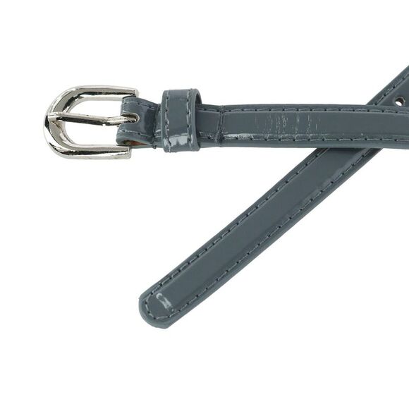 CTM Women's Skinny 1/2 Inch Dress Belt - Picture 2 of 4